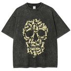 Cat Skull Vintage Washed T-shirt