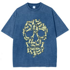 Cat Skull Vintage Washed T-shirt