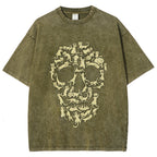 Cat Skull Vintage Washed T-shirt