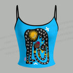 Sky Mother Printed Top & Elasticated Trousers Two-Piece Set