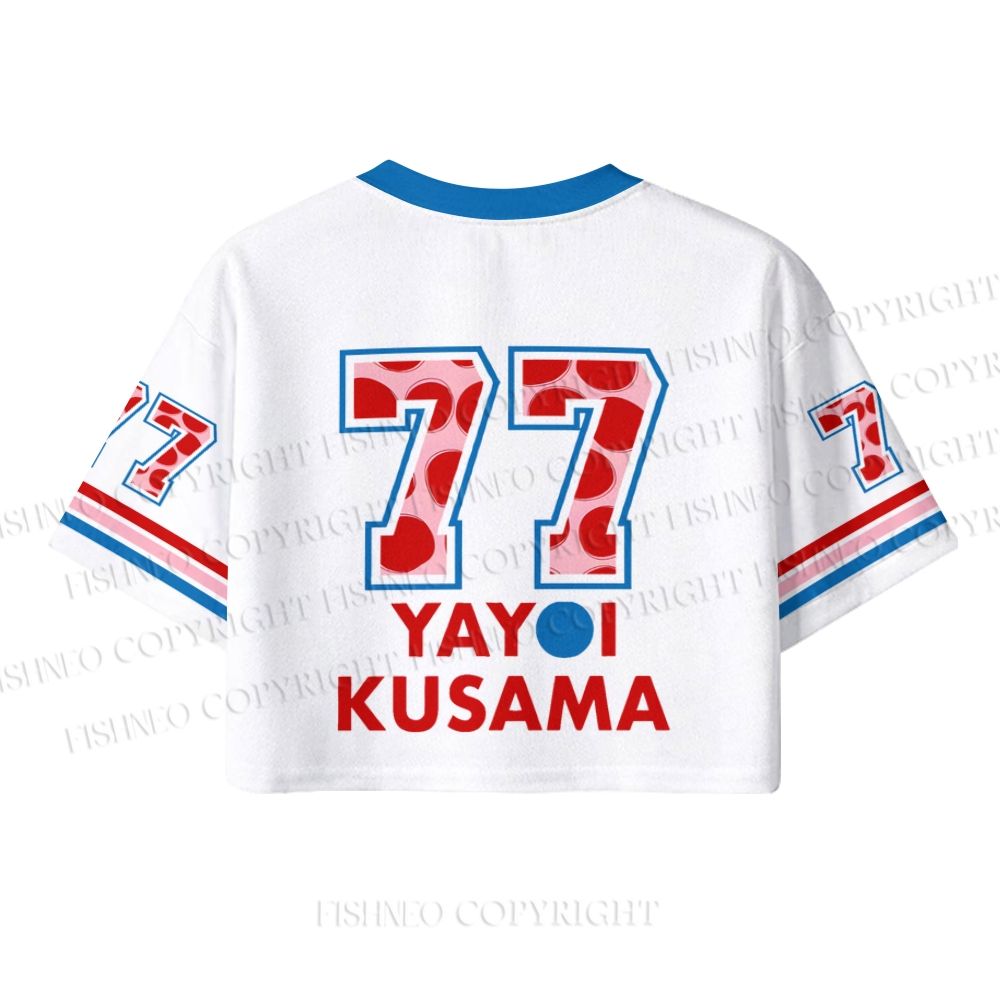 Yayoi Kusama Red Dots Crop Sport Jersey Shirts