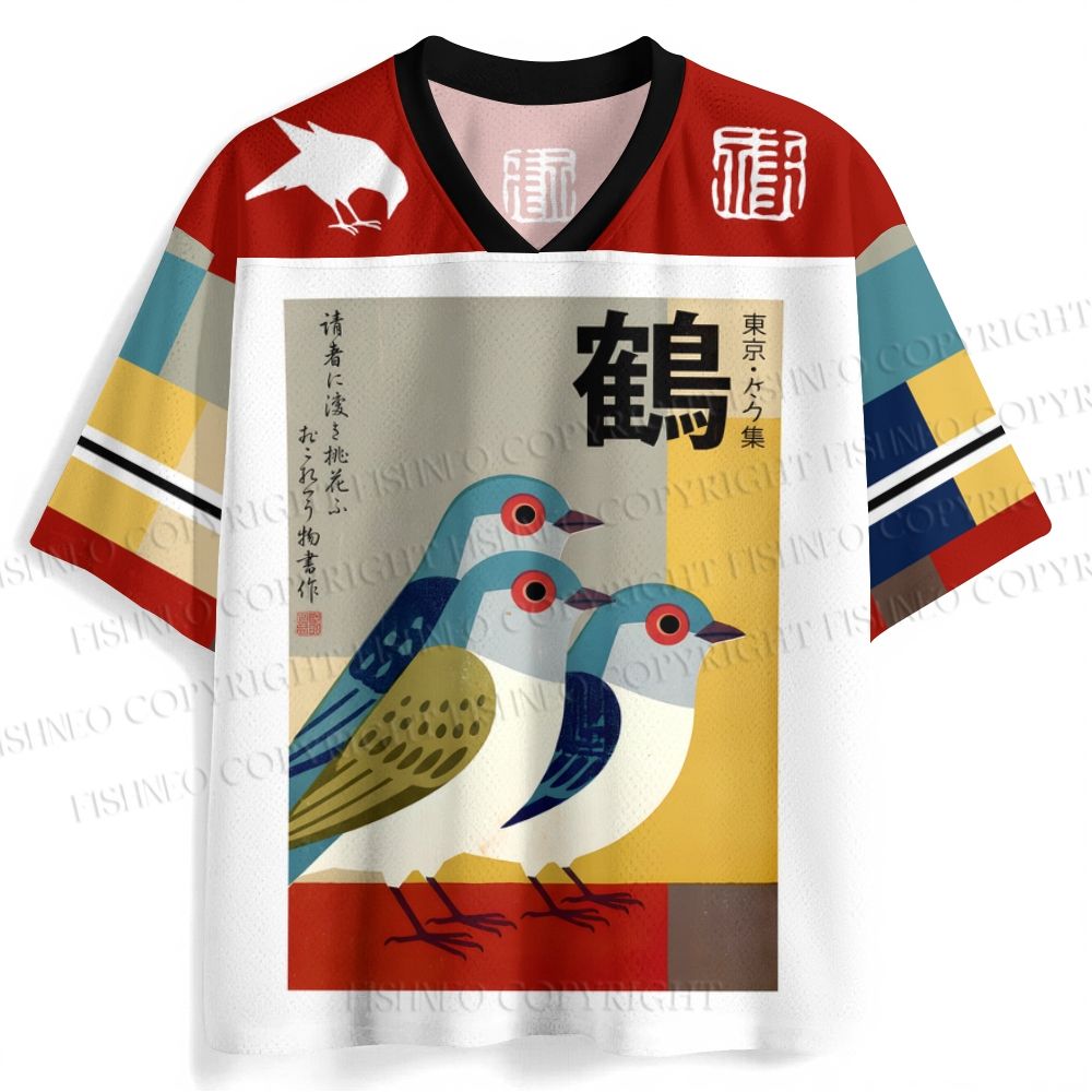 Japanese Crane Jersey Shirts