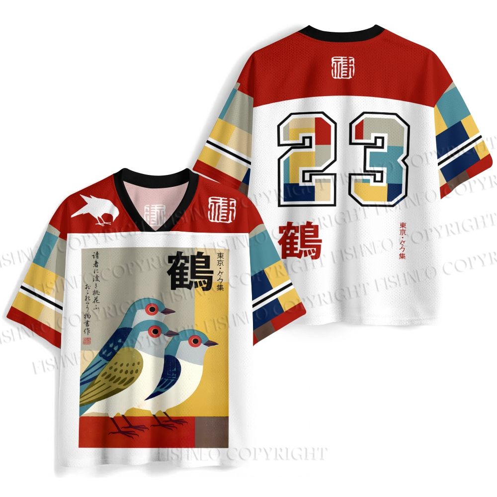 Japanese Crane Jersey Shirts