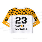 Half-Split Dot Bird Crop Sport Jersey Shirts