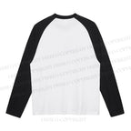 Frog Carrying A Red Fish Neutral Color-Blocked Raglan Long Sleeve T-shirt