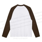 Frog Carrying A Red Fish Neutral Color-Blocked Raglan Long Sleeve T-shirt