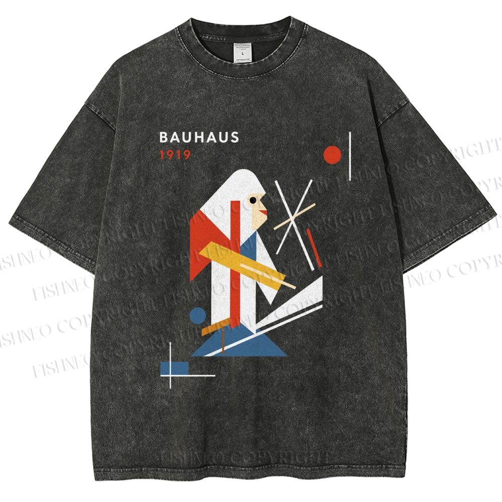 Unisex Bauhaus Monkey Printed Washed Tee