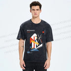 Unisex Bauhaus Monkey Printed Washed Tee