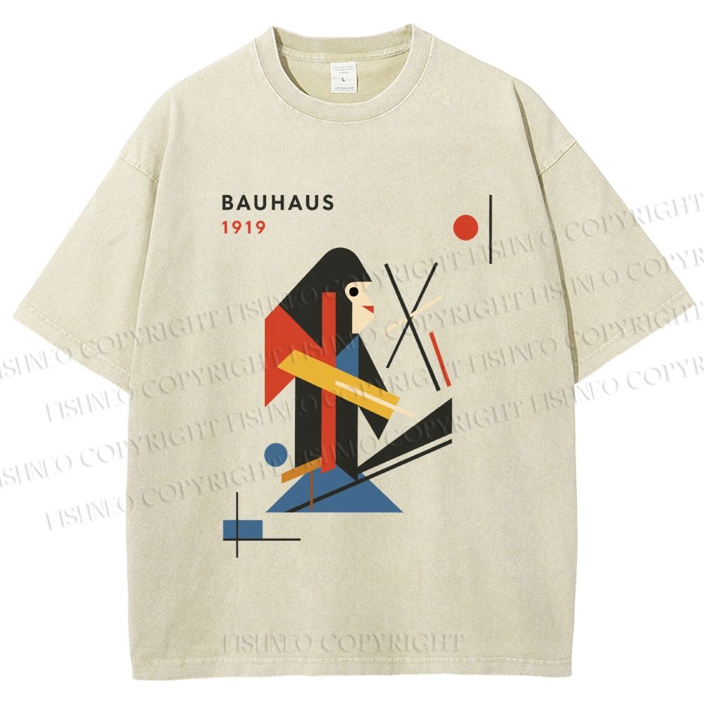 Unisex Bauhaus Monkey Printed Washed Tee