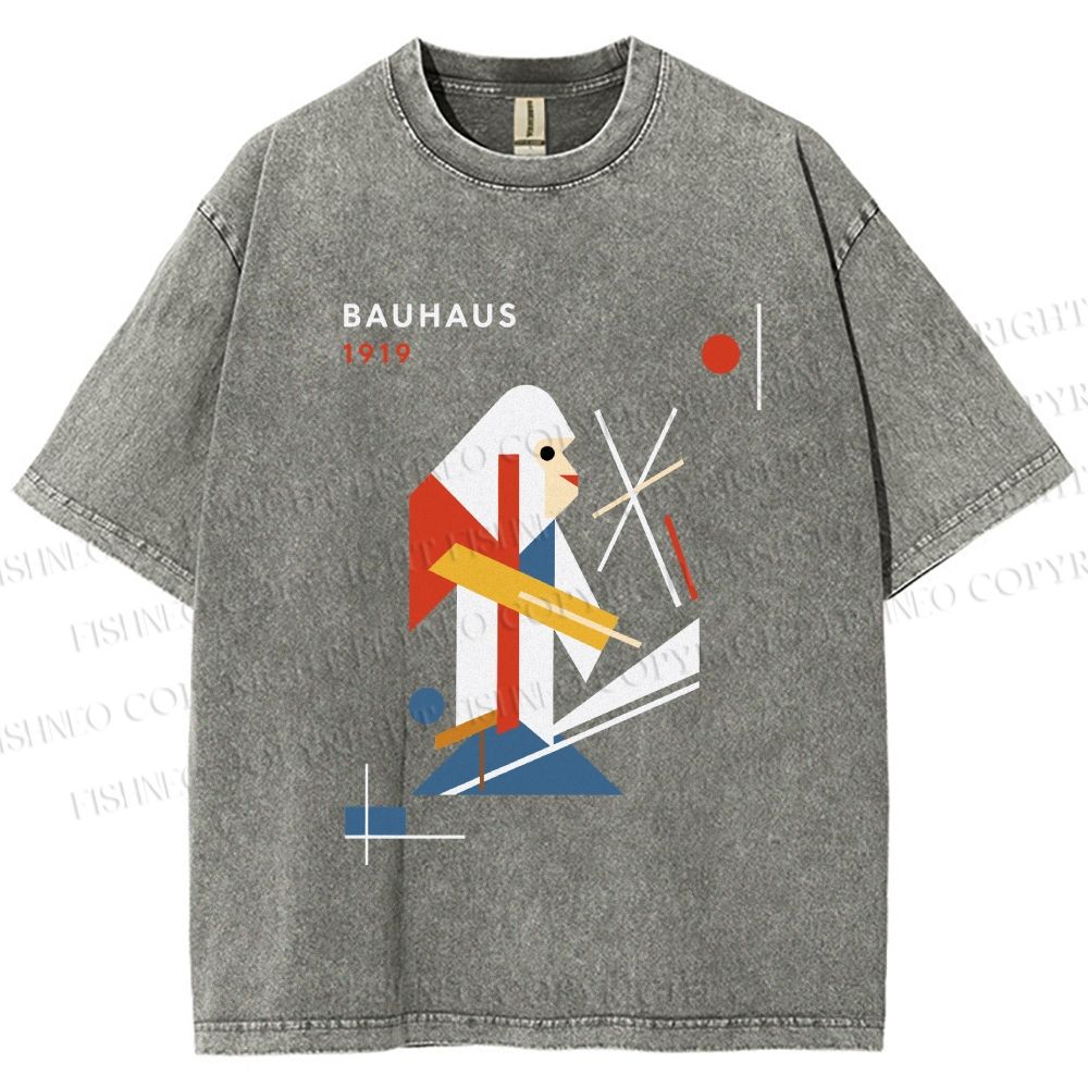 Unisex Bauhaus Monkey Printed Washed Tee