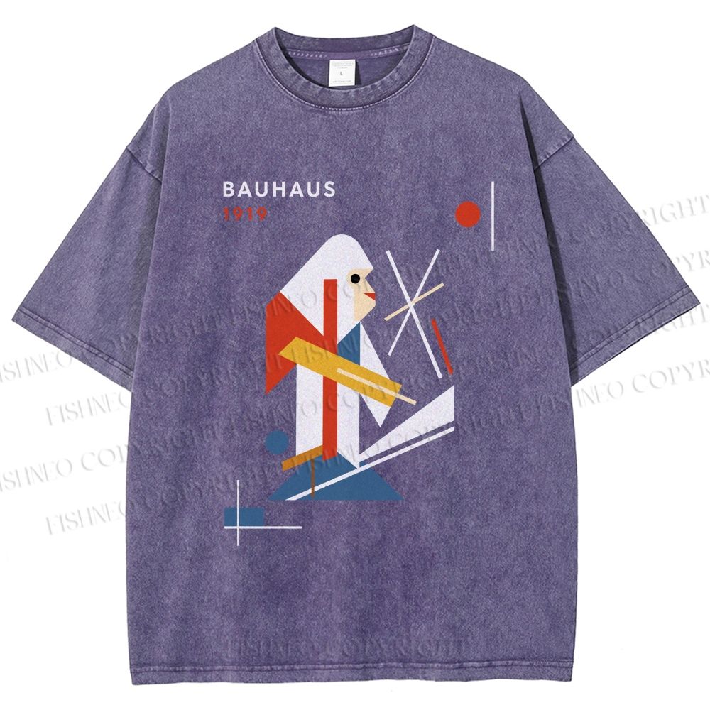 Unisex Bauhaus Monkey Printed Washed Tee