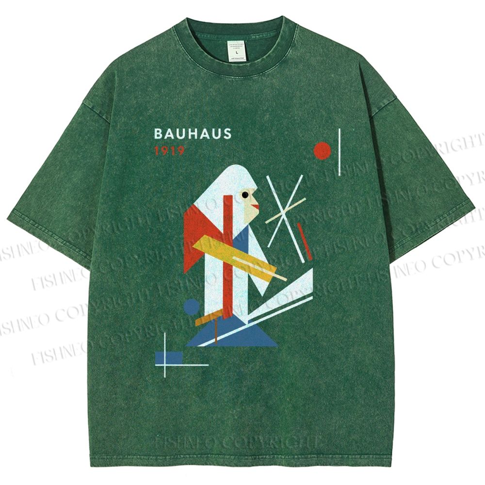 Unisex Bauhaus Monkey Printed Washed Tee
