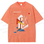 Unisex Bauhaus Monkey Printed Washed Tee