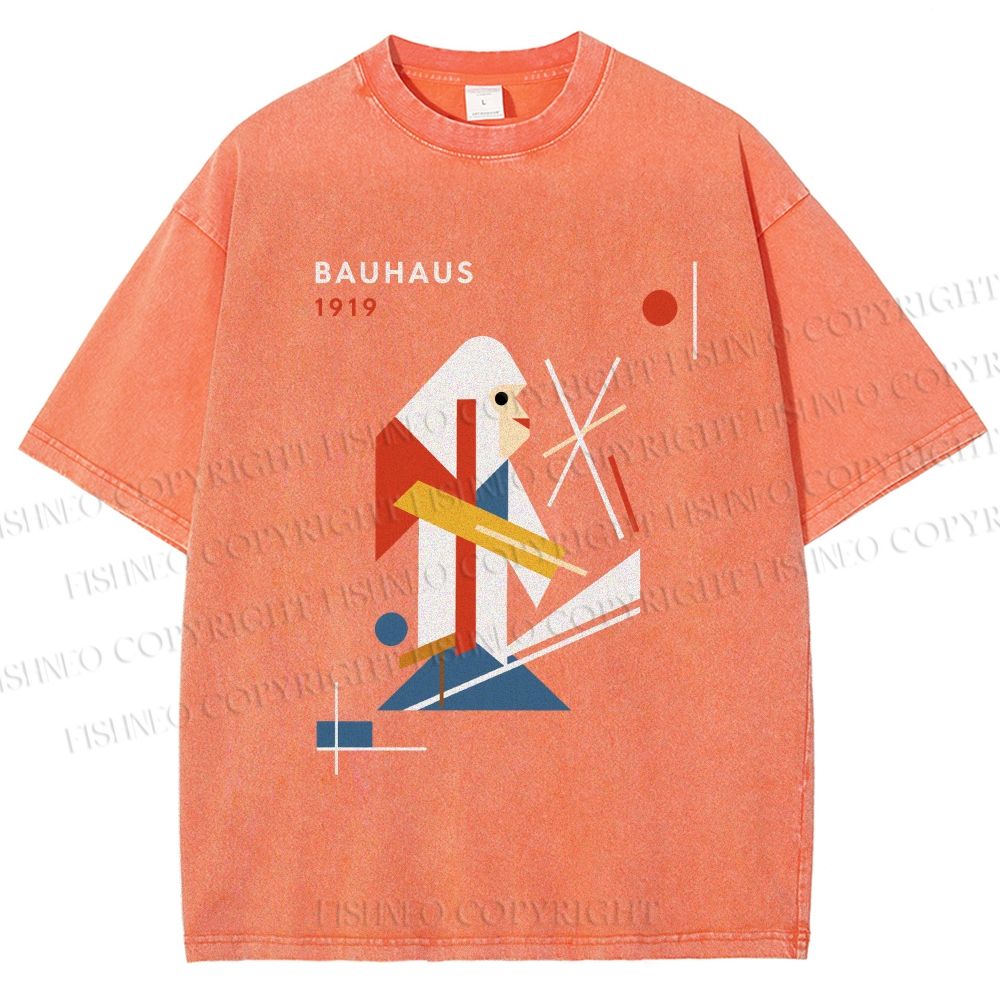 Unisex Bauhaus Monkey Printed Washed Tee