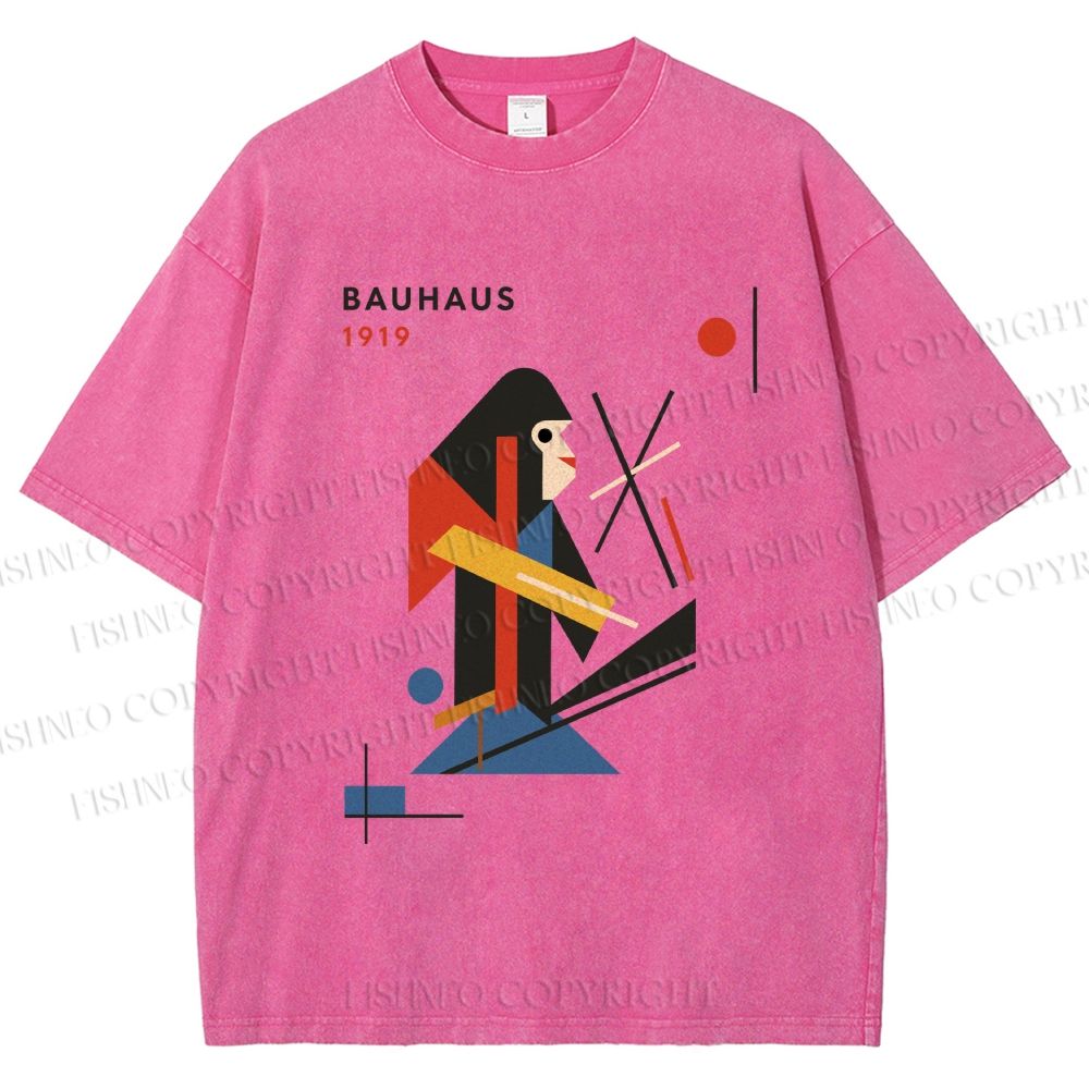Unisex Bauhaus Monkey Printed Washed Tee