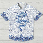 Flying Dragon Printed Hawaiian Shirt