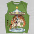 Unisex Vintage Tiger Catch Sheep Printed Tank Top
