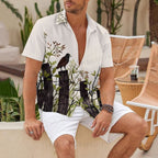 Crowd Alone on Fence Hawaiian Shirt