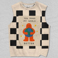 Unisex better world Printed Tank Top