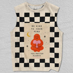Unisex be kind to your mind  Printed Tank Top