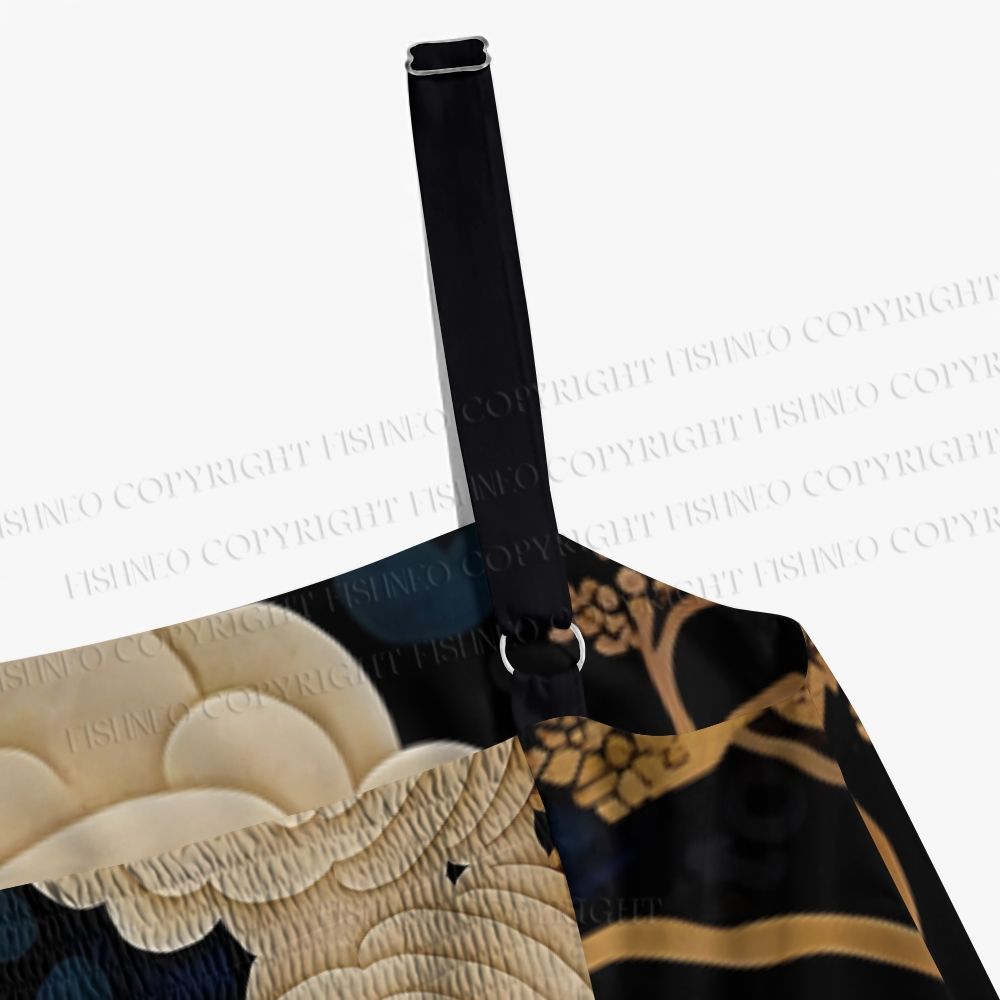 Golden Wave Sakura Art Maxi Dresses