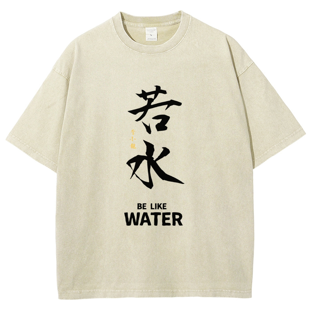 Bruce Lee Water Vintage Wash Japanese Design T-Shirt