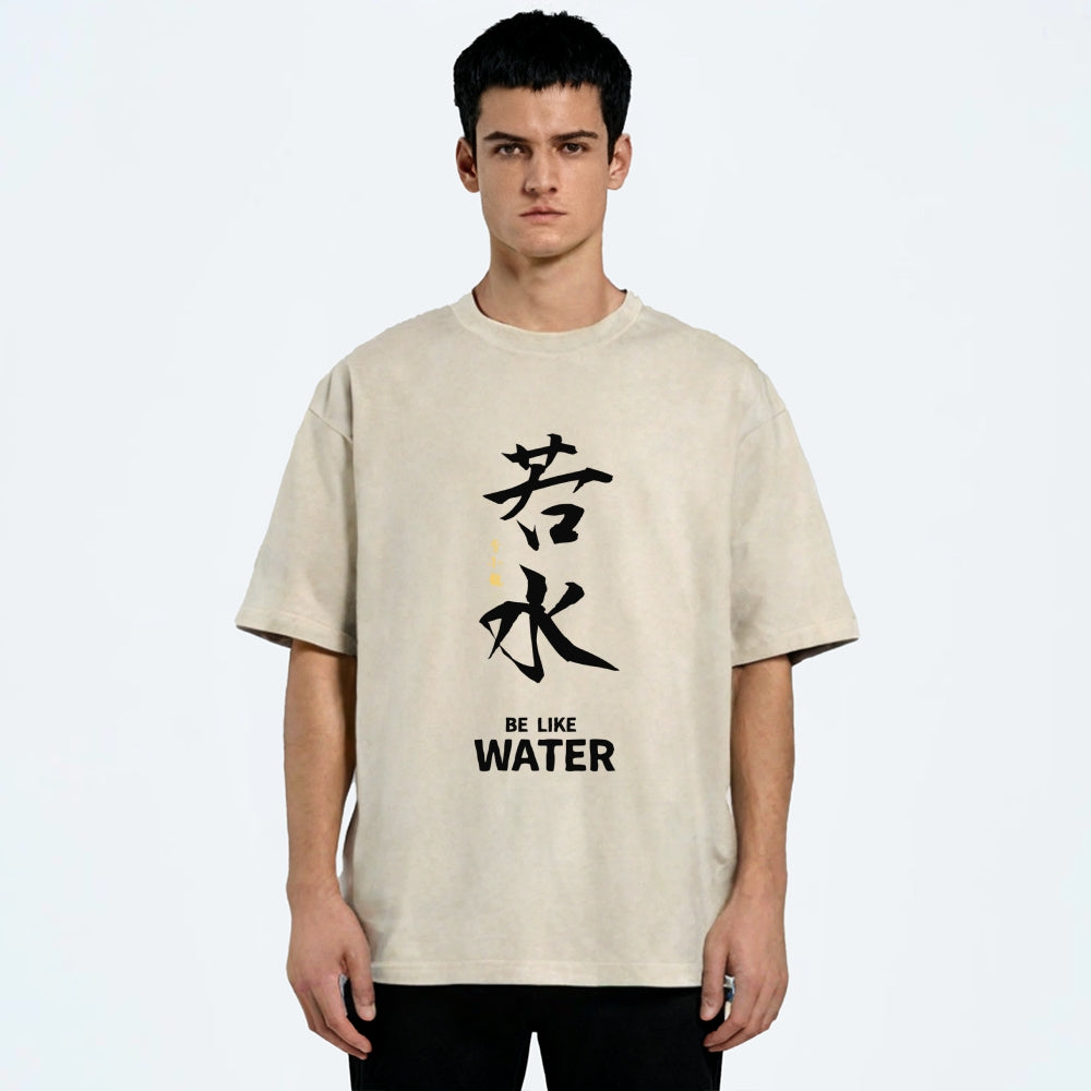 Bruce Lee Water Vintage Wash Japanese Design T-Shirt