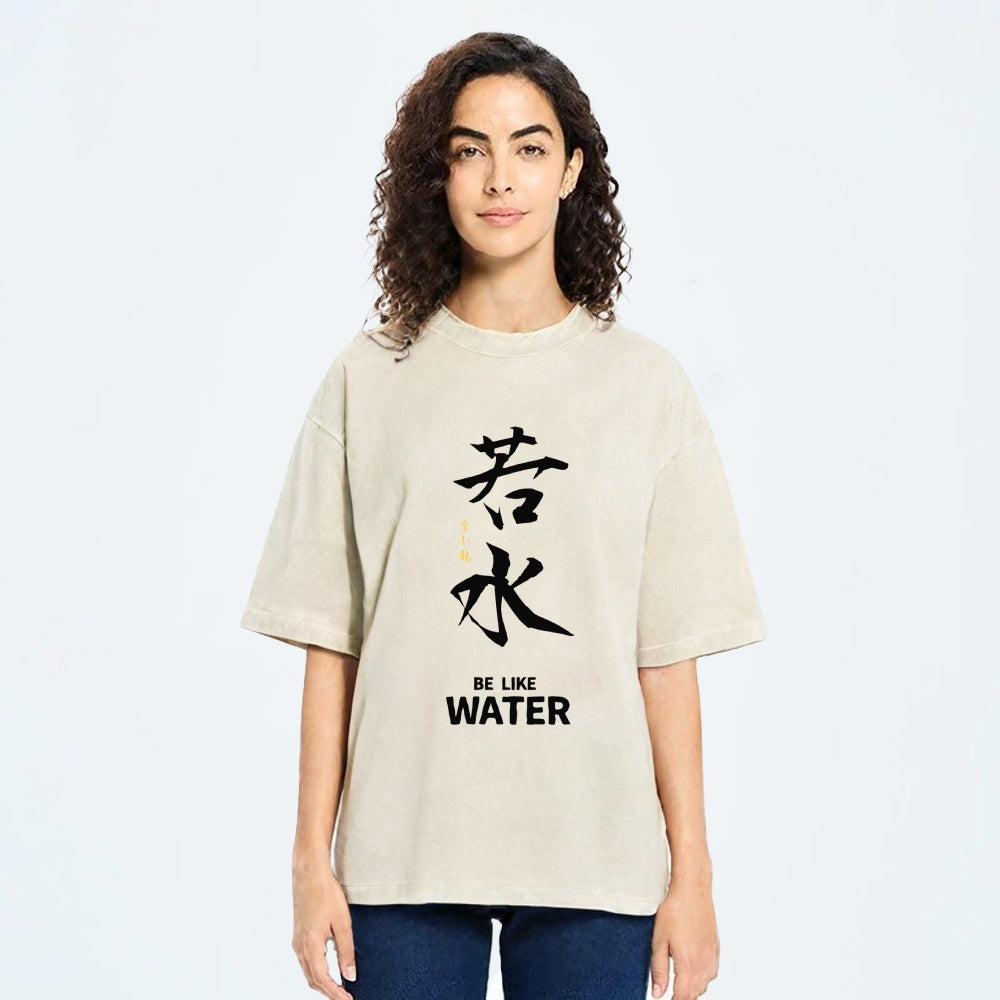 Bruce Lee Water Vintage Wash Japanese Design T-Shirt