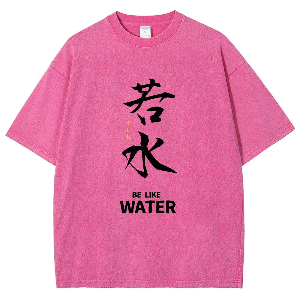Bruce Lee Water Vintage Wash Japanese Design T-Shirt