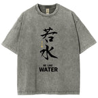 Bruce Lee Water Vintage Wash Japanese Design T-Shirt