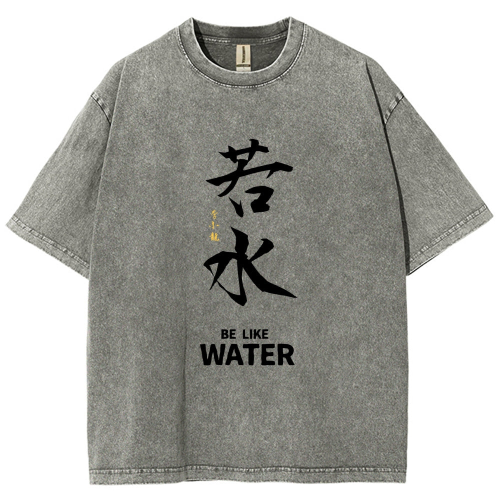 Bruce Lee Water Vintage Wash Japanese Design T-Shirt