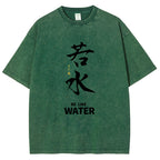 Bruce Lee Water Vintage Wash Japanese Design T-Shirt