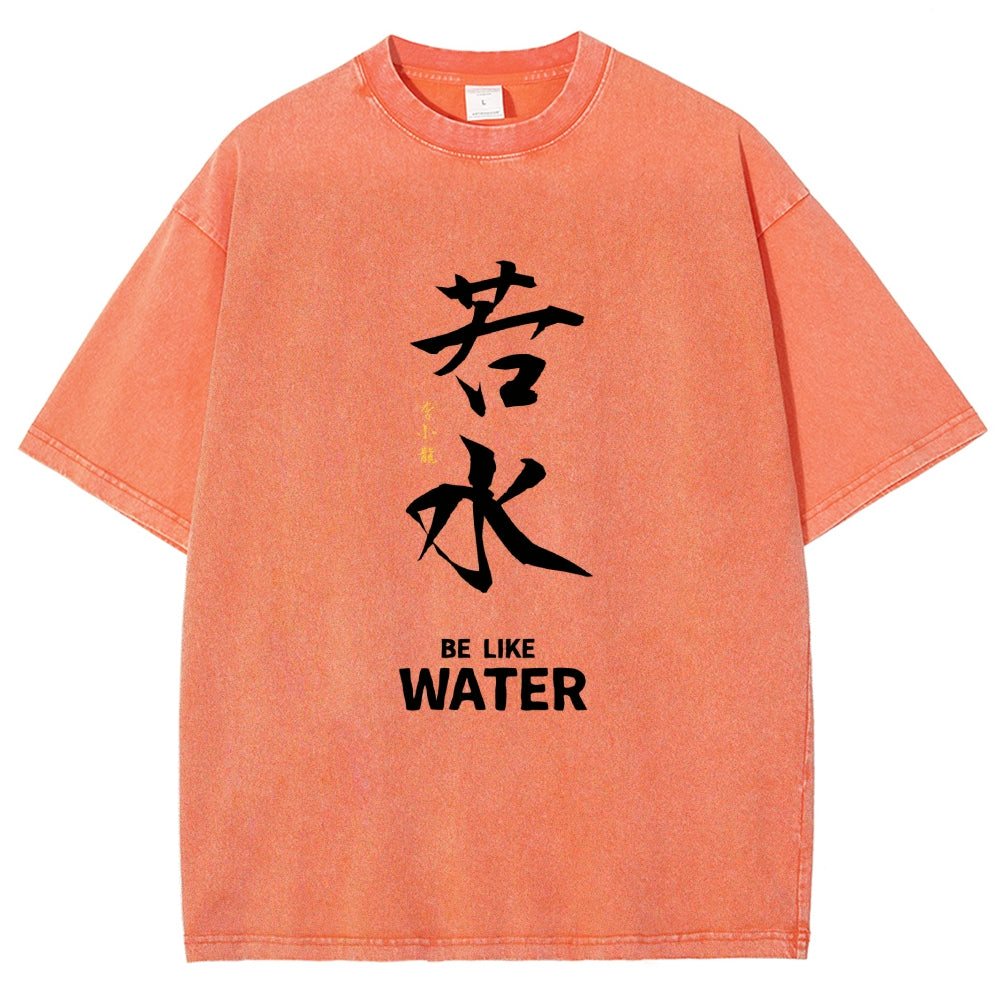 Bruce Lee Water Vintage Wash Japanese Design T-Shirt