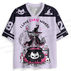 Love Curse Witch Cat Jersey Shirts