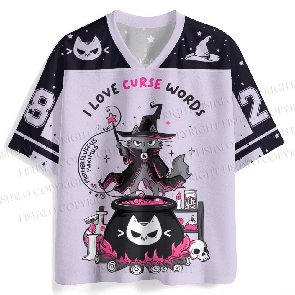 Love Curse Witch Cat Jersey Shirts