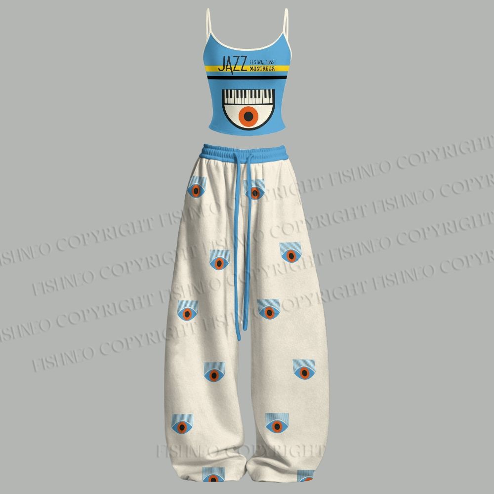 Jazz Festival Montreux 1965 Top & Elasticated Trousers Two-Piece Set