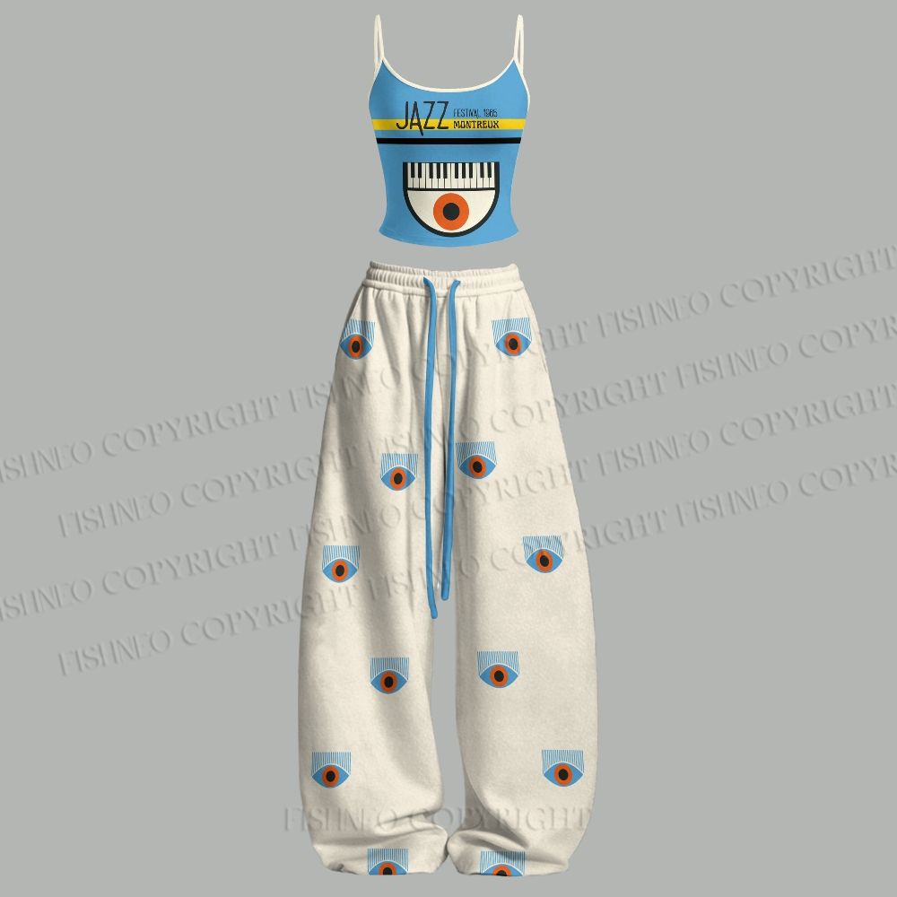 Jazz Festival Montreux 1965 Top & Elasticated Trousers Two-Piece Set