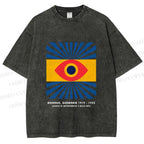 Unisex Bauhaus Eye Printed Washed Tee