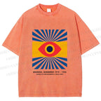 Unisex Bauhaus Eye Printed Washed Tee