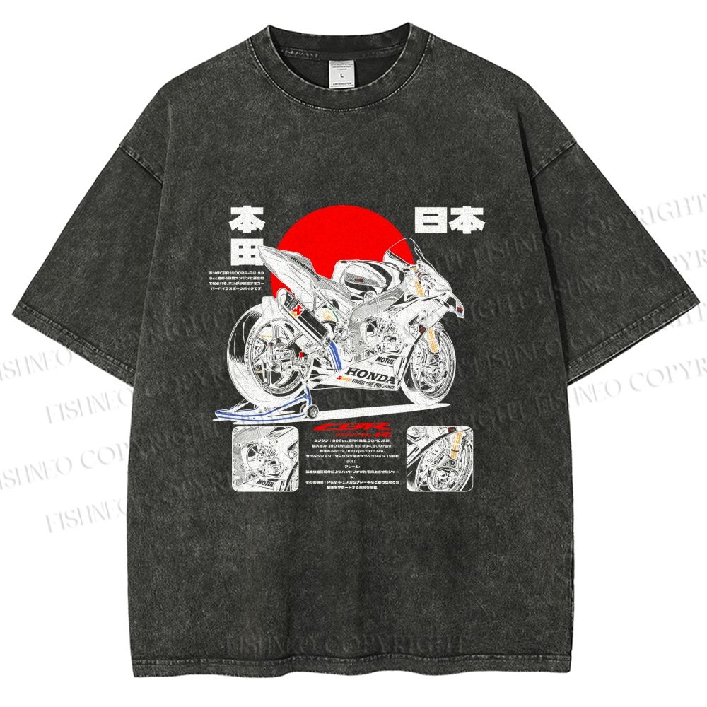 Unisex Honda CBR1000RR-R Fireblade SP Printed Washed Tee