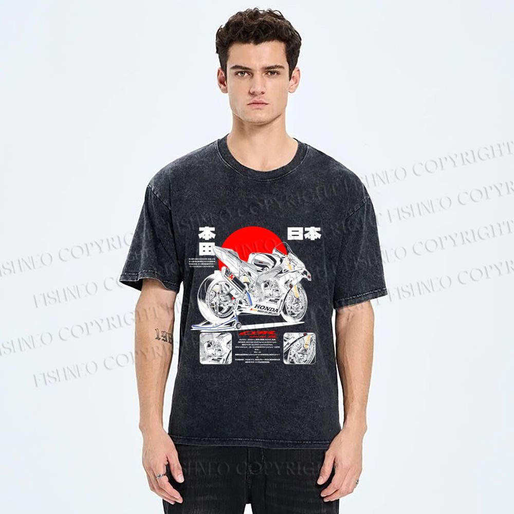 Unisex Honda CBR1000RR-R Fireblade SP Printed Washed Tee