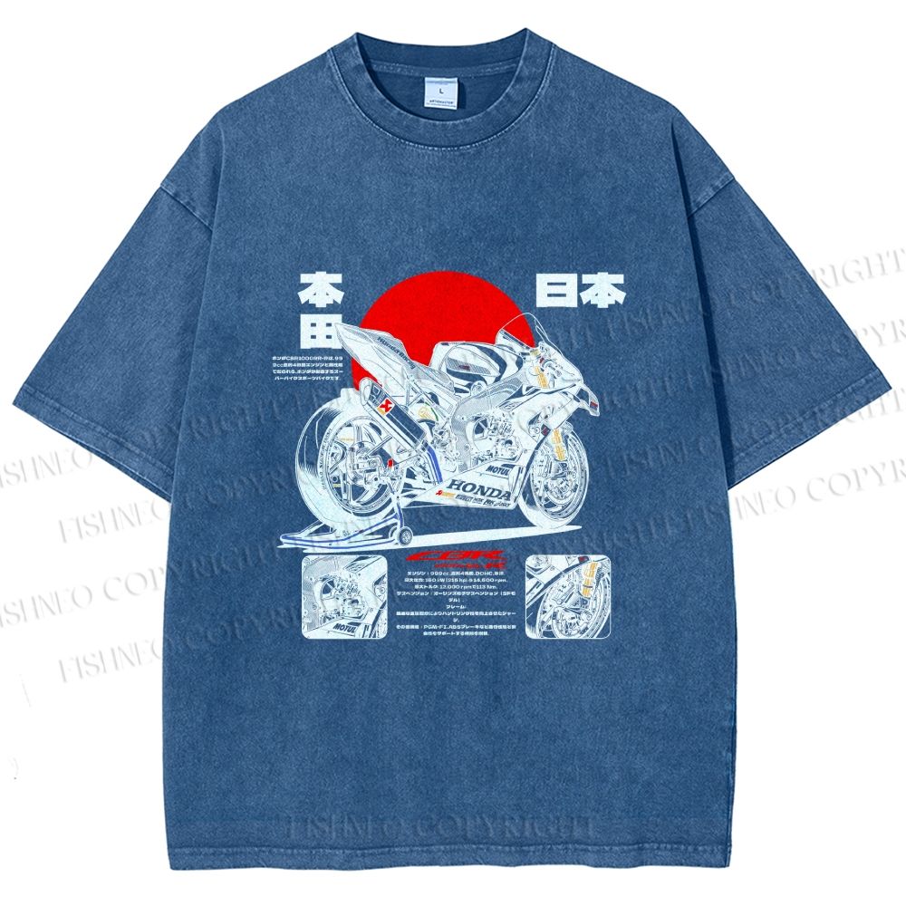 Unisex Honda CBR1000RR-R Fireblade SP Printed Washed Tee