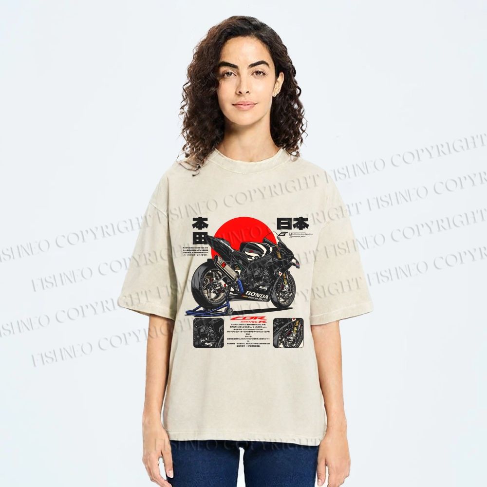 Unisex Honda CBR1000RR-R Fireblade SP Printed Washed Tee