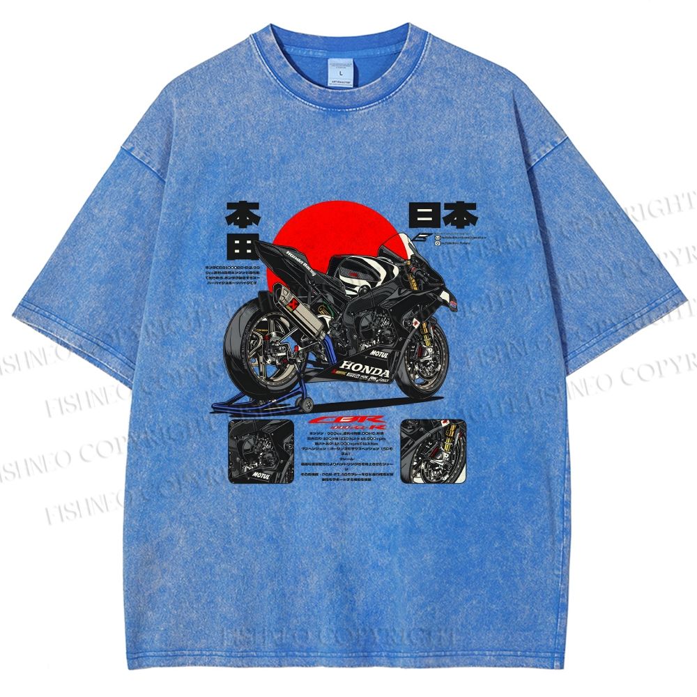 Unisex Honda CBR1000RR-R Fireblade SP Printed Washed Tee