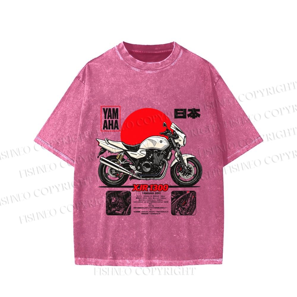 Unisex YAMAHA XJR 1300 Printed Washed Tee
