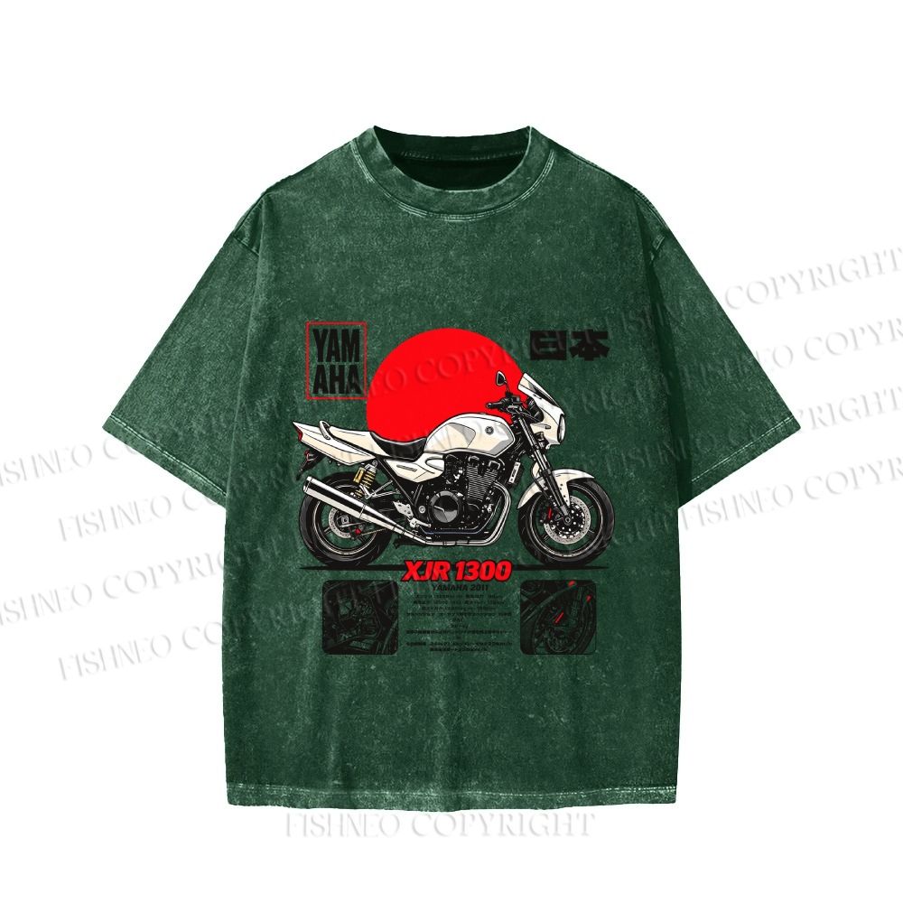 Unisex YAMAHA XJR 1300 Printed Washed Tee