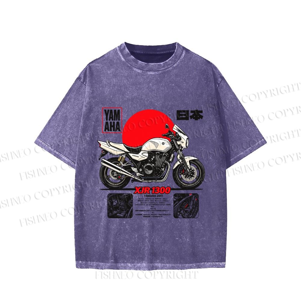 Unisex YAMAHA XJR 1300 Printed Washed Tee