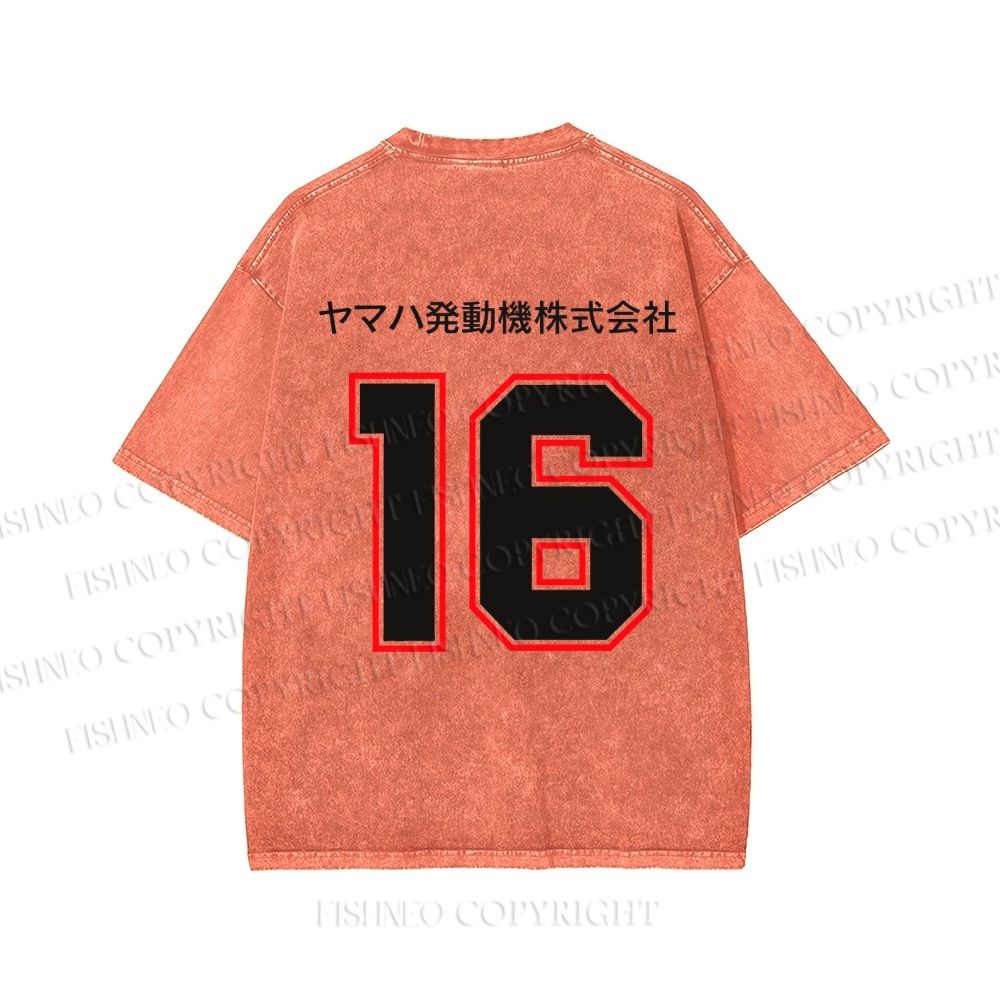 Unisex YAMAHA XJR 1300 Printed Washed Tee