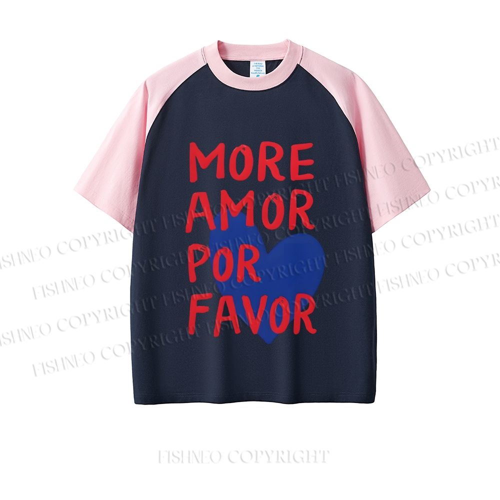 More Amor Por Favor Dopamine color series short sleeve T-shirt