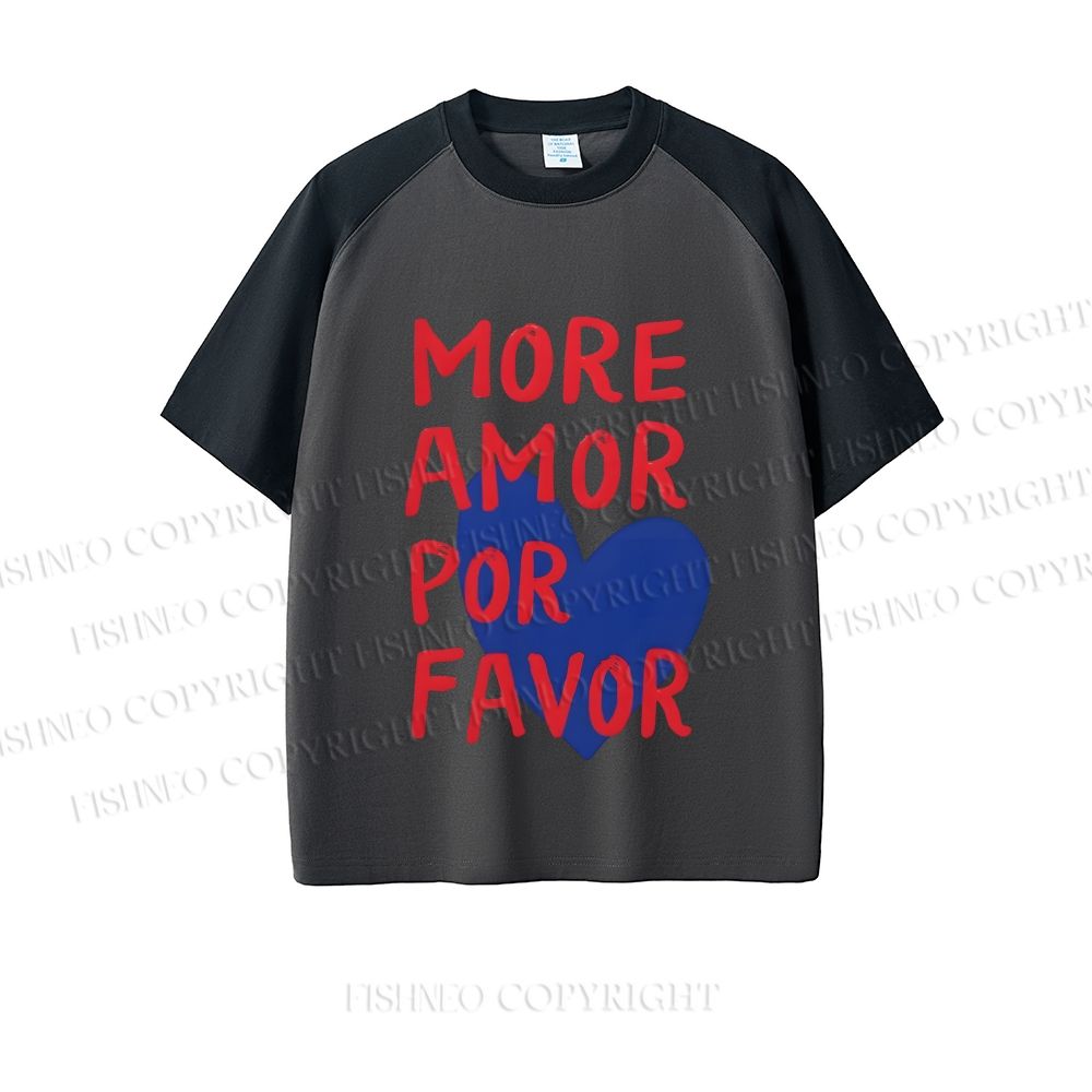 More Amor Por Favor Dopamine color series short sleeve T-shirt